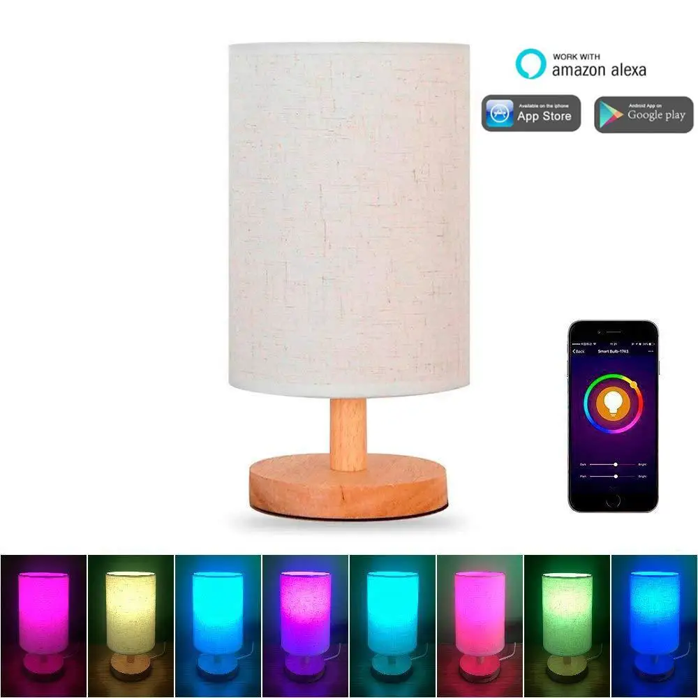 

Smart Wireless Wifi Table Lamp Voice Control LED light lamp Dimming Night Light Reading Light Bedside Lamp Home APP Control