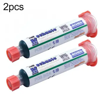 

2pcs LY-UVH900 10cc Green Curable Paste SolderWelding Flux Oil UV Solder Mask PCB Repairing Green Paint Soldering Tin Cream