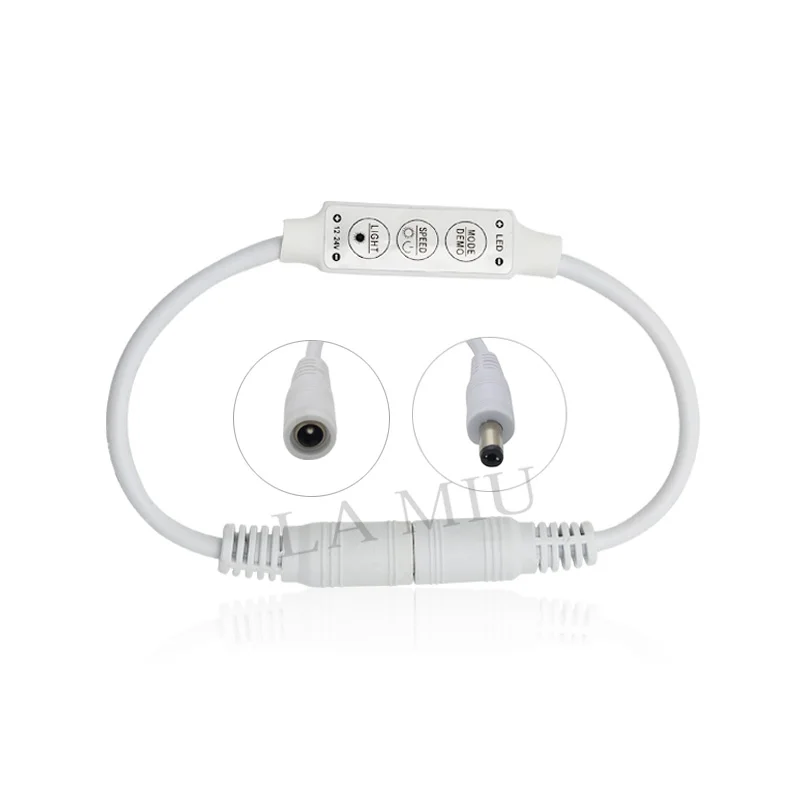 Mini LED RGB Controller 3 Key LED Controller Brightness Dimmer DC 12-24 V For Single Color String LED strip 2835 5050 LED strip