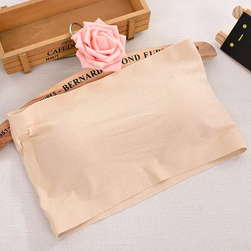 Newly Women Sexy Tube Top Bra Strapless Bandeau Underwear Seamless Ice Silk Brassiere Breathable Wrapped Chest Bras Tube Tops Newly Women Sexy Tube Top Bra Strapless Bandeau Underwear Seamless Ice Silk Brassiere Breathable Wrapped Chest Bras Tube Tops