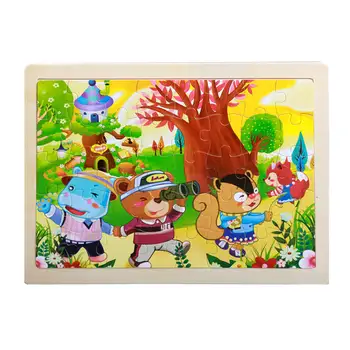 

Wooden Puzzle Board Toys Cartoon Animal Jigsaw Child Fun Toy Safe Early Educational Toy Birthday Gift for Boy Girl Kid