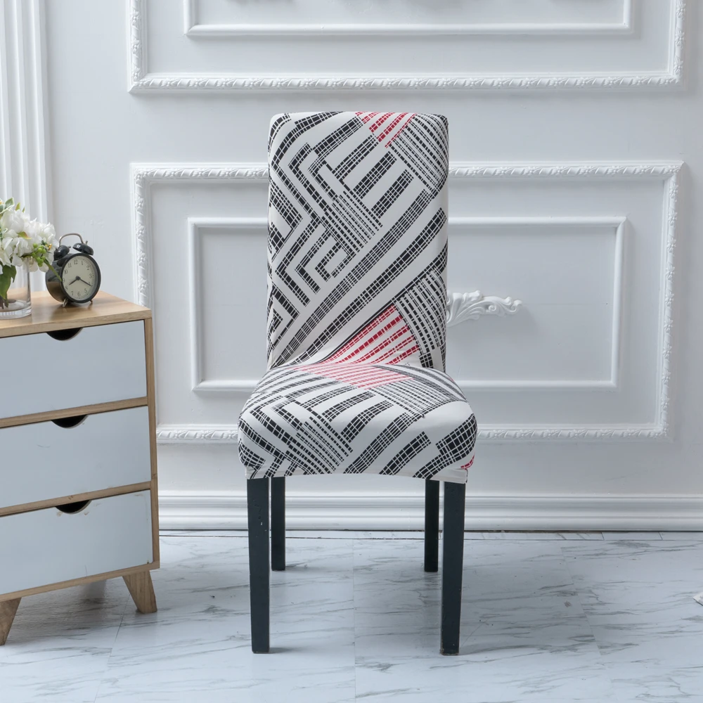 

Removable Printing Spandex Stretch Chair Cover Elastic Covers for Restaurant Wedding Banquet Hotel Dining Chair Washable