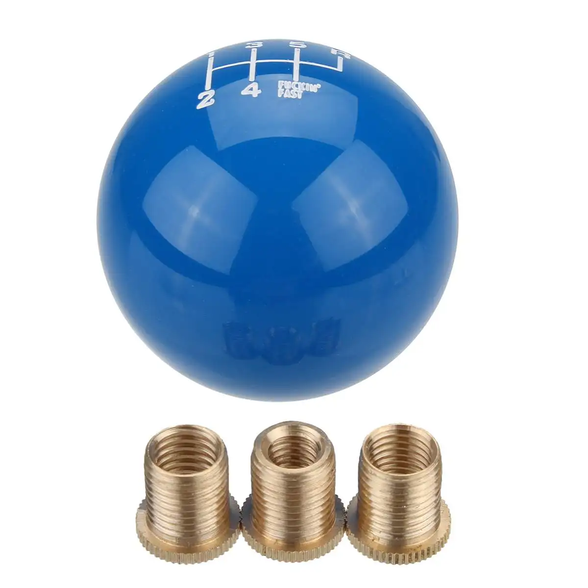 Universal 6 Speed Car Manual Round Ball Gear Shift Knob Ball Short Throw Shifter Lever Black