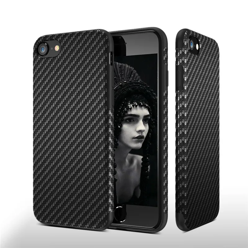 KISSCASE Carbon Fiber TPU Shockproof Case For Samsung Galaxy S10 S10E plus Soft Silicon Back Cover for Plus |