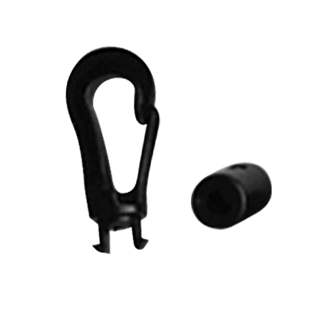 20 Pieces Plastic 5mm Shock Bungee Cord Karabiner Hook Elastic Cord