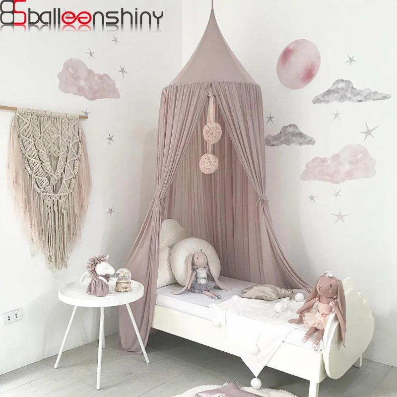 

Baby Chiffon Play Tent Portable Castle Ceiling Tent Foldable Tipi Tent Kids Teepee Playhouse Princesses Room For Summer