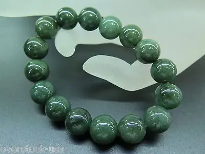 Authentic Natural Grade A Jade (jadeite) Smooth Green Bead Bracelet-in