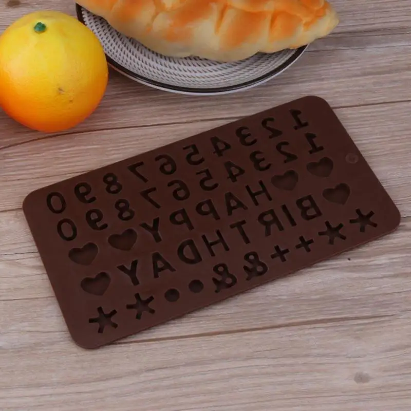 

Non-stick Silicone Chocolate Molds Number Letters Ice Molds DIY Cookie Cake Decorating Tools Bakeware Cake Baking Mold