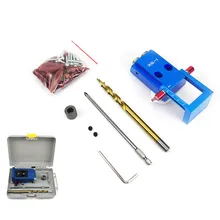 1Set New Drill Bit Accessories Mini Kreg Style Pocket Hole Jig Kit System Woodworking Joinery Step Wood Job Tool Set With Box B2 1Set New Drill Bit Accessories Mini Kreg Style Pocket Hole Jig Kit System Woodworking Joinery Step Wood Job Tool Set With Box B2