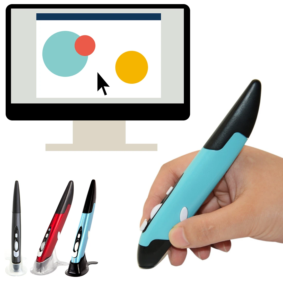 

Adjustable 500 / 1000DPI for Laptops Desktops Computer USB Wireless Mouse Optical Pen Mouse Universal 2.4GHz