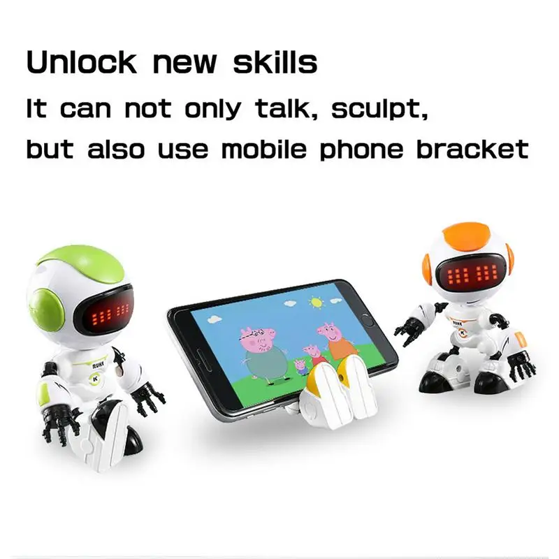 Touch Sensing LED Eyes RC Robot Smart Voice DIY Body Gesture Model Toy Touch Sensing of Head Voice robot for children Xmas gift Touch Sensing LED Eyes RC Robot Smart Voice DIY Body Gesture Model Toy Touch Sensing of Head Voice robot for children Xmas gift