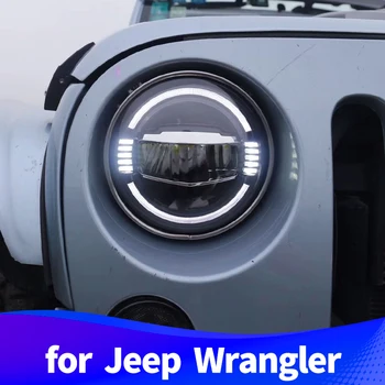 

Headlight Assembly for Jeep Wrangler full LED light source LED DRL LED turn signal a touch of blue