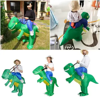 

Adult Children Inflatable Ride Dinosaur T-Rex Party Role Play Fancy Blow Up Adult Kids Party Holiday Funny Costume