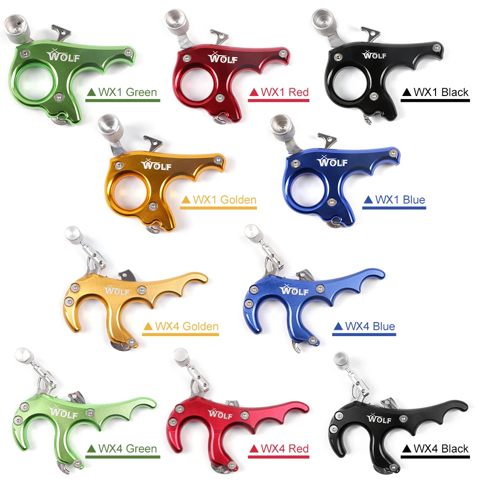 

WX1/WX4 Archery Release Aid 4 Fingers Caliper Bow Release Grip for Compound Bow Archery Accessories for Hunting Outdoor Shooting