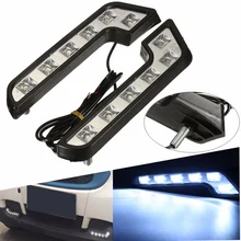2 Stuks 12V 5W Led Drl L Vormige Witte Auto Auto Van Rijden Lamp Led Driving Dagrijverlichting mistlamp Lamp Led Fog Front Light