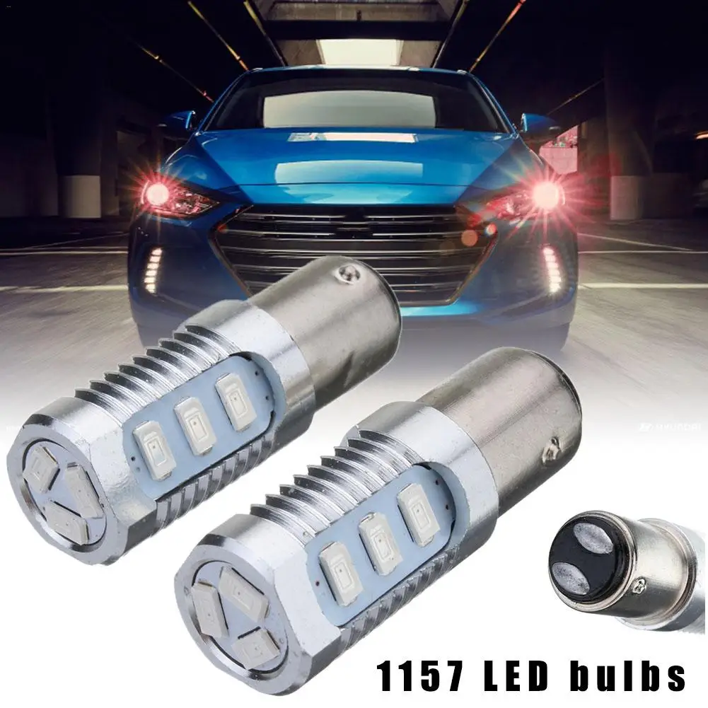 

New Style 2PCS 12V 600LM LED Flashing Strobe Blinking Red Rear Alert Safety Brake Tail Stop Reversing Lights Aluminum Alloy
