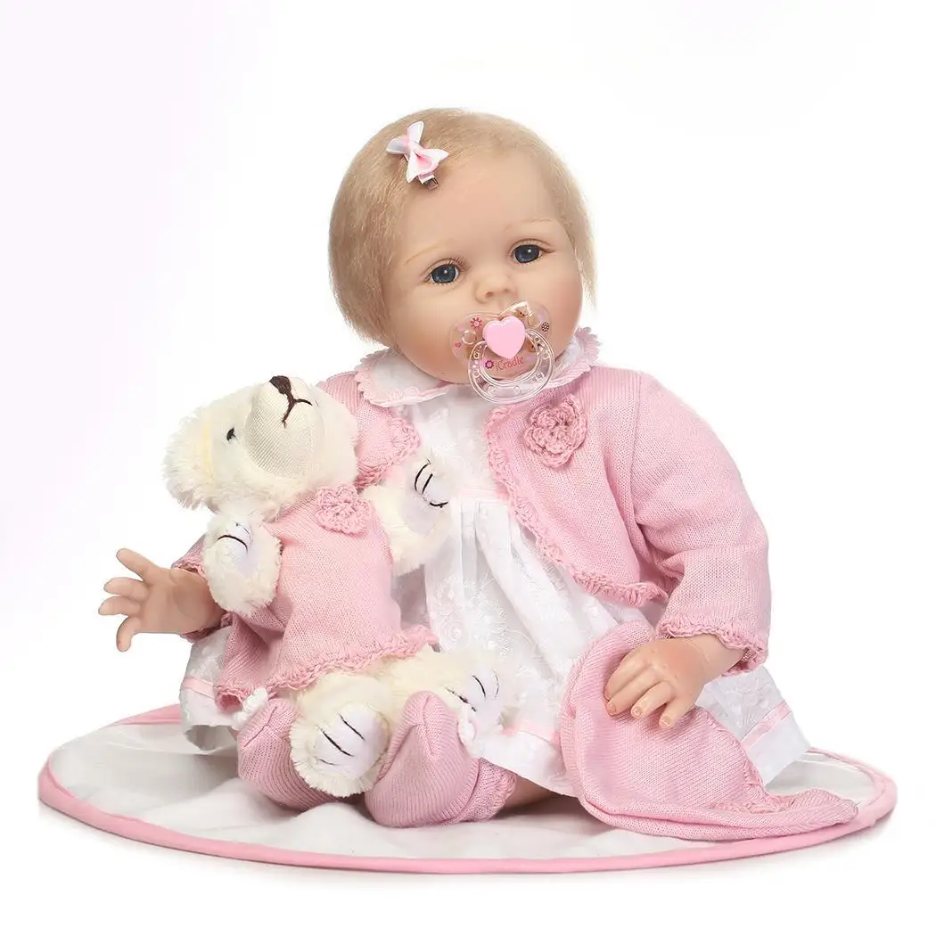 

Kids Soft Silicone Realistic With Clothes Unisex Reborn 2-4Years Collectibles, Gift, Playmate Baby Doll