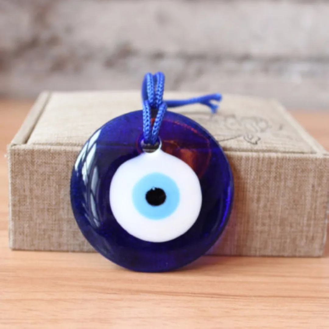 

Shellhard Lucky Turkish Blue Glass Evil Eye Amulet Trendy Hanging Charms Car Office Wall Decoration Home Decor
