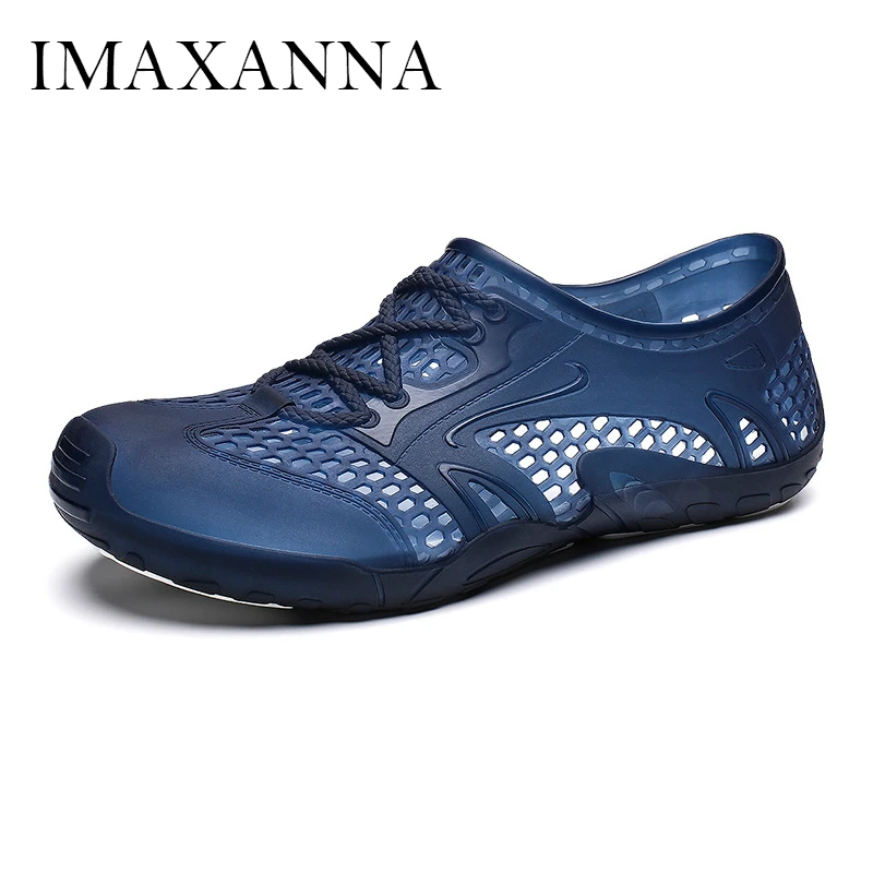 

IMAXANNA New Outdoor Sandals Men Water Shoes 2019 Summer Leisure Breathable Swimming Beach Shoes Lightweight Fashion Sneakers