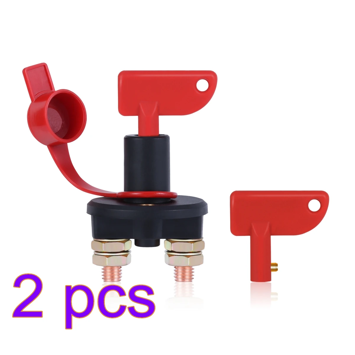 2pcs Truck Boat Car Battery Disconnect Switch Power Isolator Cut Off Kill + 2 Removable Keys For Marine ATV | Автомобили и