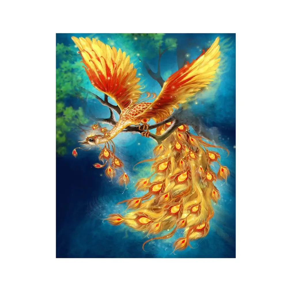 

S216 Phoenix Phoenix 5D Diamond Painting Rhinestone Decoration Square Diamond Mosaic Handmade Paintings Embroidery Home Decor