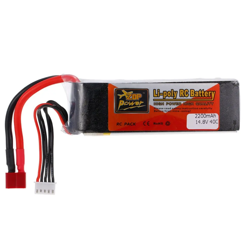 

ZOP POWER 4S 14.8V 2200Mah 40C Lipo Battery For Qav250 280 F330 Fpv Quadcopter Rc Car Boat