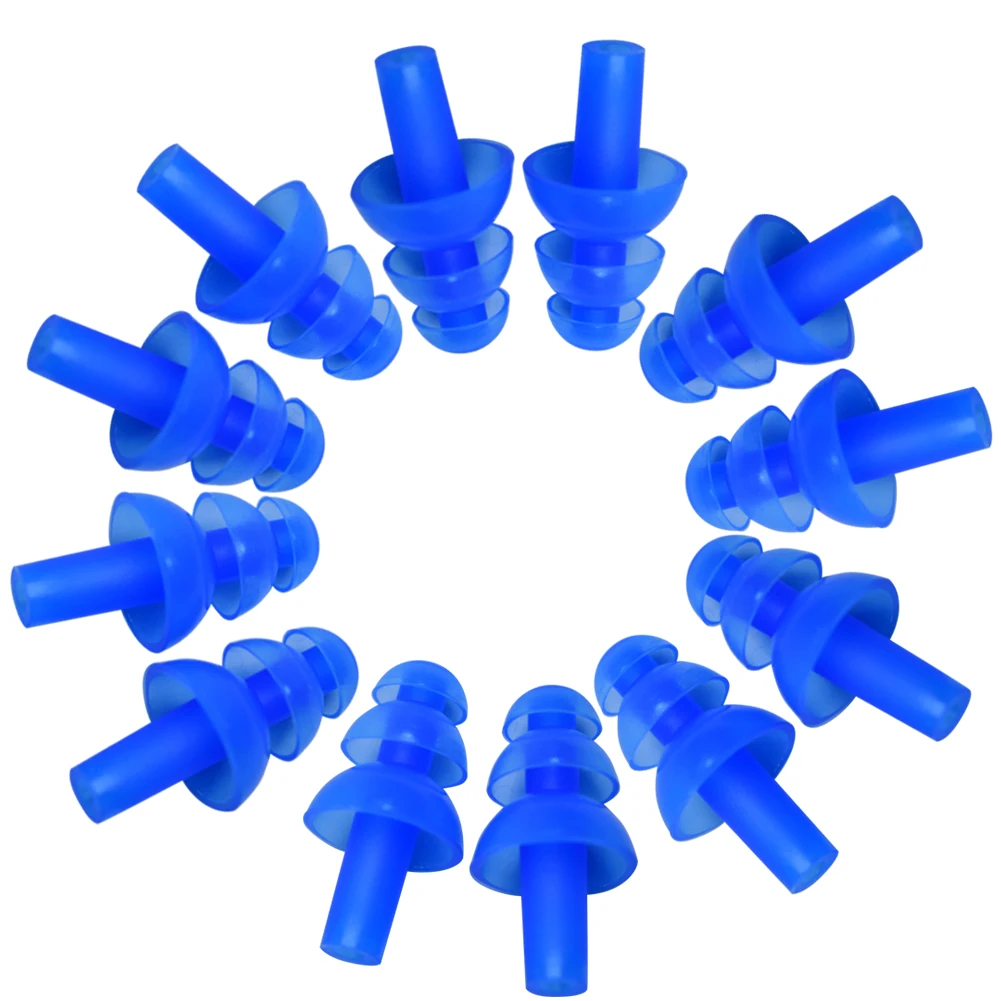 

6 Pairs Useful Swimming Ear Plugs Waterproof Silicone Mushroom Ear Protector
