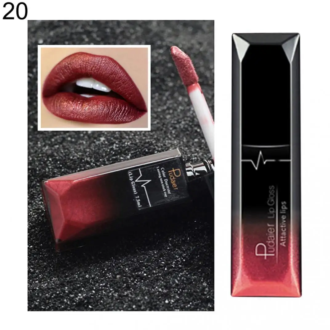 Для губ Глянцевая Жидкость Помада Matte Lip Gloss Для женщин пикантные Красота Косметическая длительное полный Размеры увлажняющий