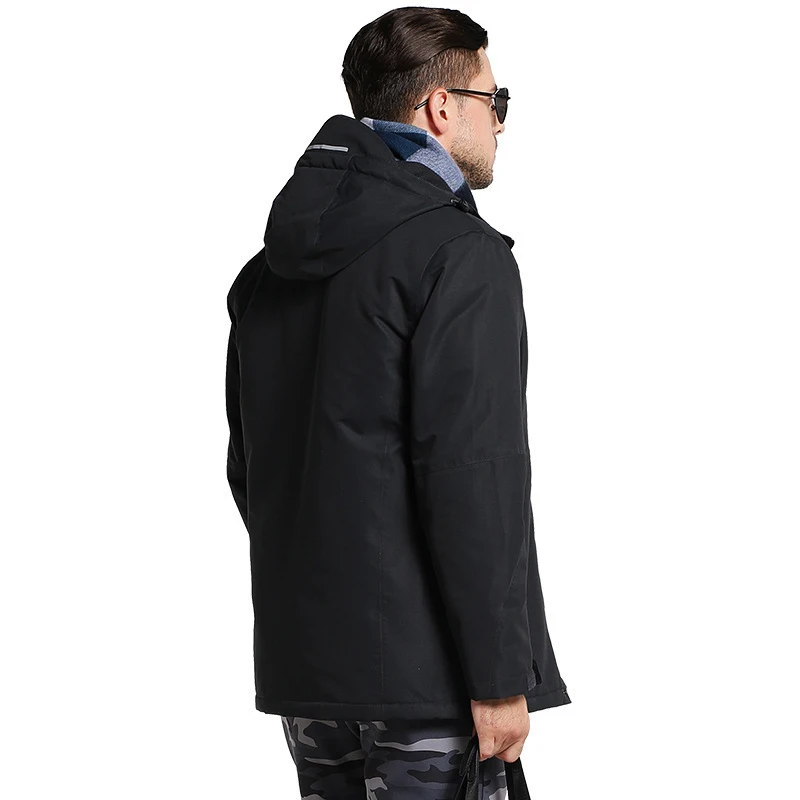 

Waterproof Electric Heating Heaed Warm USB Hooded Travel Men Coats Jackets Washable Winter Hiking Jackets