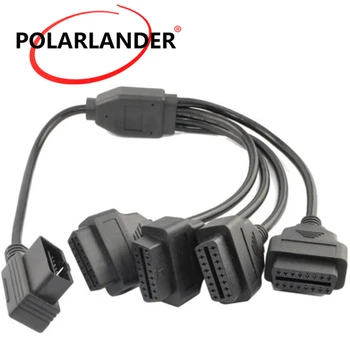 

Connector cable 16 Pin Extension Diagnostic Cable 50CM Right Angle 1 to 4 OBD-II Car Wire Diagnostic Tool