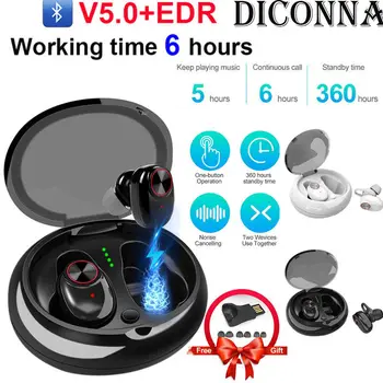 

NoEnName_Nul 2019 Wireless Earbud TWS Mini True Bluetooth 5.0 Stereo Earphone Bass In-Ear Headset