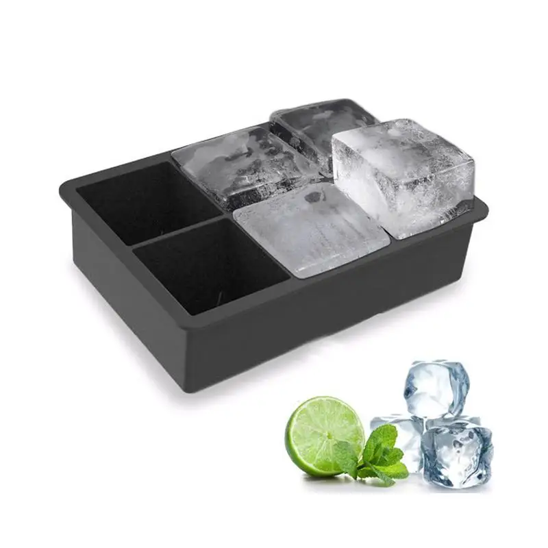 6 отсек гигантский силиконовый лоток для льда 2 &quotx 2&quot кубик s|Емкости мороженого|