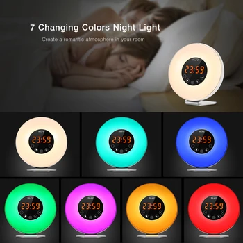 

Inlife 6639 Wake-Up Light With FM Radio Time Display Touch Mode LED Time Display With Snooze Function Night Light Z20