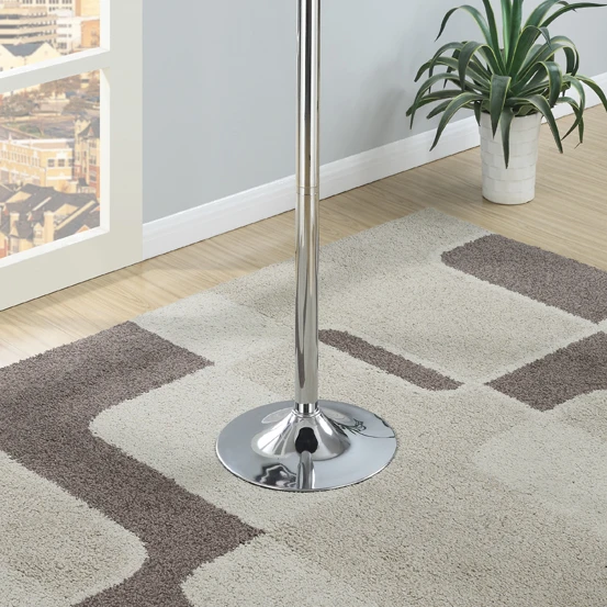 Metal Base Bar Table With Round Glass Top Black &amp Silver | Мебель