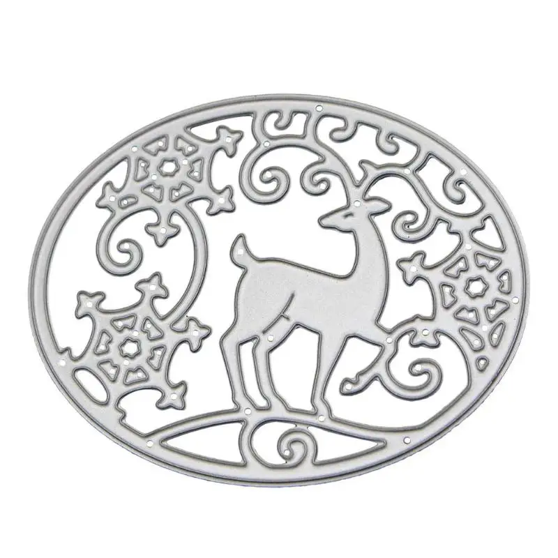 

Christmas Deer Oval Cutting Die Stencil Embossing Scrapbooking Album Craft