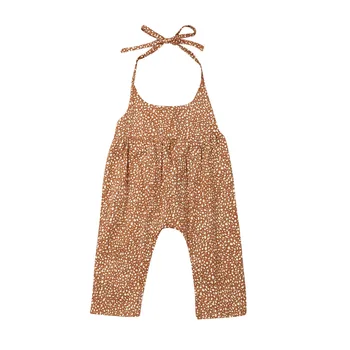 

Summer Newborn Kids Baby Girl Sleeveless Backless Floral Strap Loose Romper Jumpsuit One Pieces Sunsuit Clothes 0-3Y