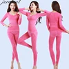 Jerrinut Thermal Underwear Women Long Johns Women For Winter Warm Long Johns Cotton Sexy Thermal Underwear Set For Women ► Photo 3/6