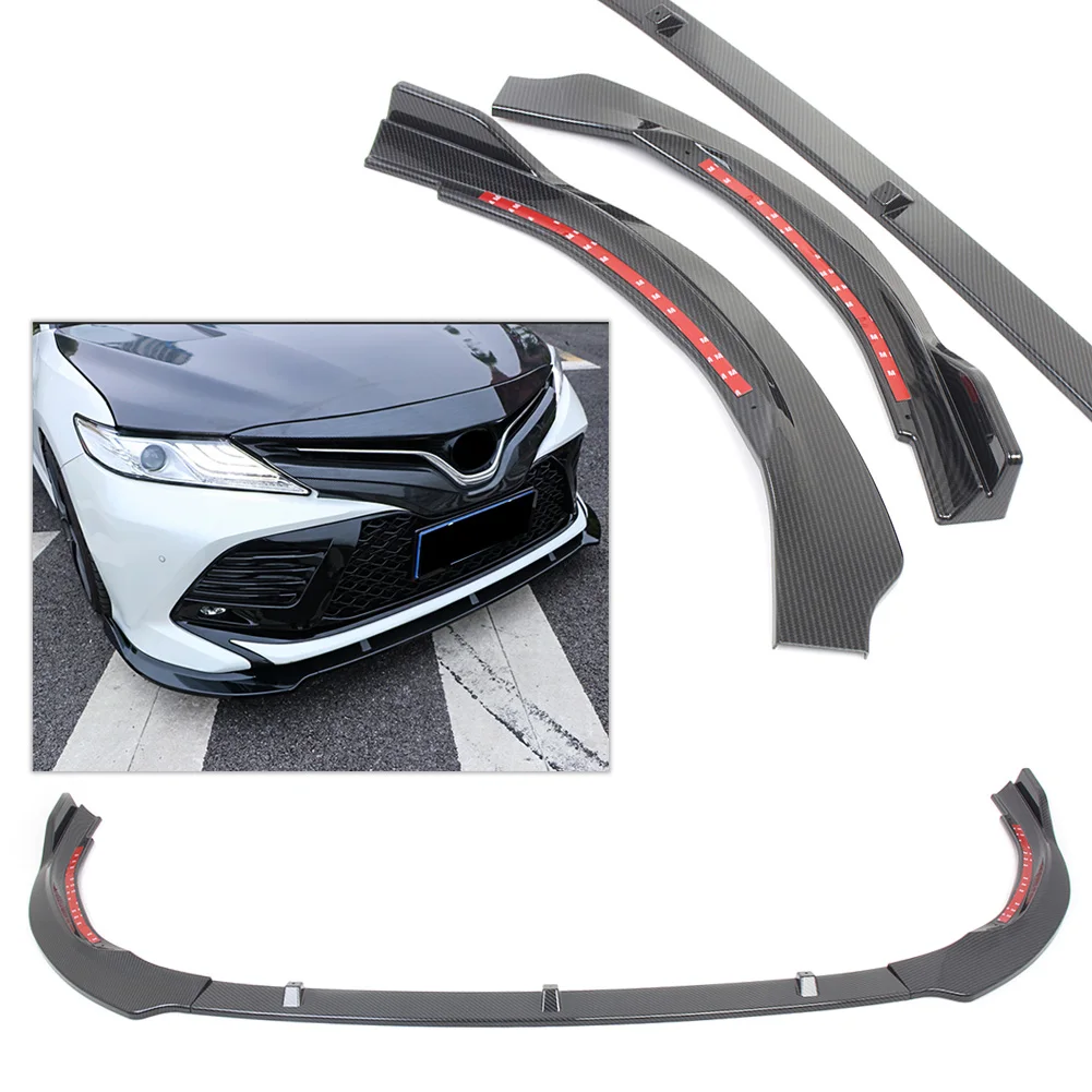 3 шт. углеродное волокно стиль авто передний бампер для губ Накладка для Toyota Camry SE