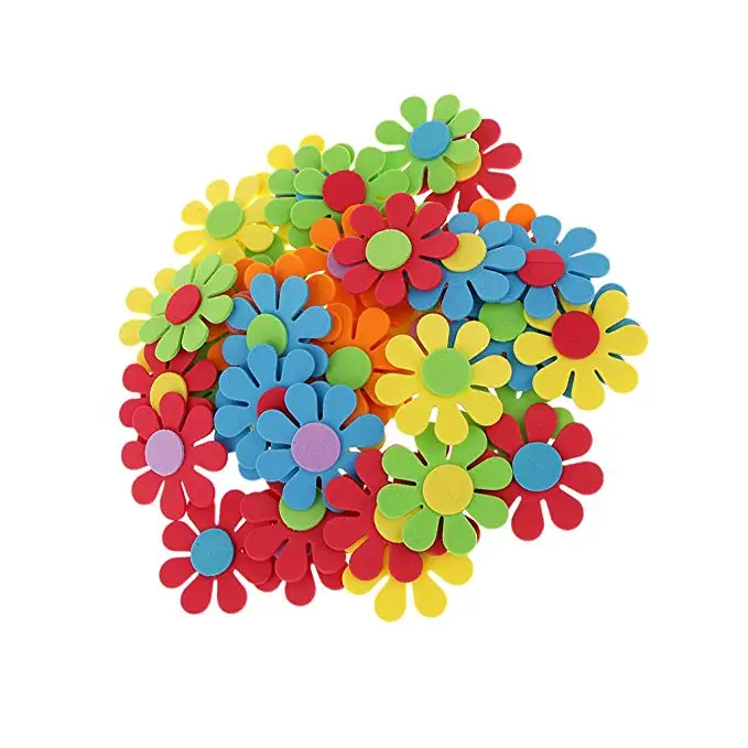 

Generic Lot of 50pcs Mixed Flower Foam Kids Decoration Crafts DIY