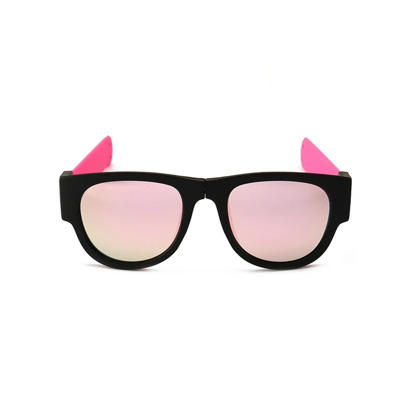 Мини складные поляризованные солнцезащитные очки для женщин и мужчин крутые трендовые велосипедные уличные спортивные солнцезащитные очки UV400 черная оправа