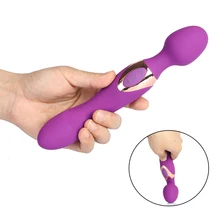 10 +10 Speeds Double Head Magic AV Wand Vibrator, USB Charging Dildo Vibrators For Women, G spot Vagina Massager, Adult Sex Toys