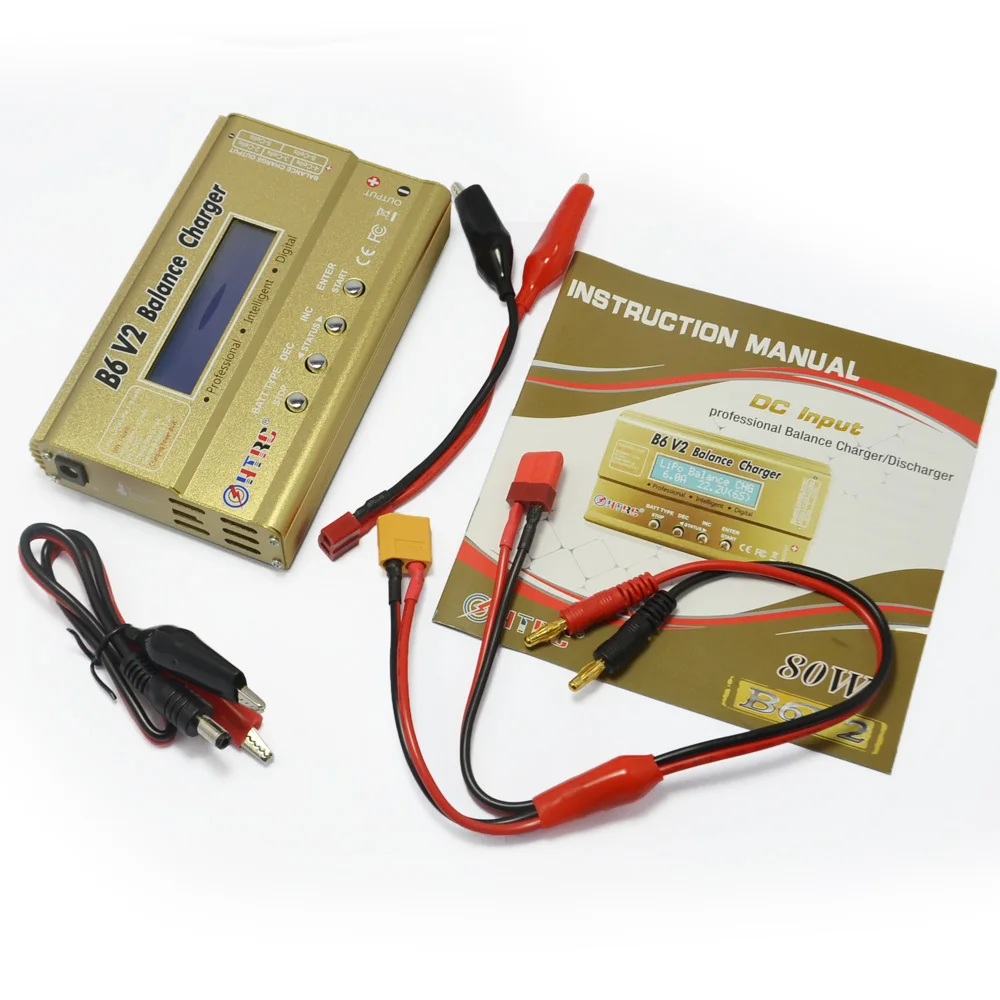 HTRC Imax B6 V2 80 Вт 6A RC балансирующее зарядное устройство для LiIon/LiFe/NiCd/NiMH/батареи