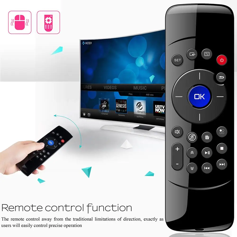 

C2 2.4G Air Mouse Wireless Rechargeable Keyboard Remote Control 6-Axis Motion Sense IR Learning For Smart TV Android TV BOX PC