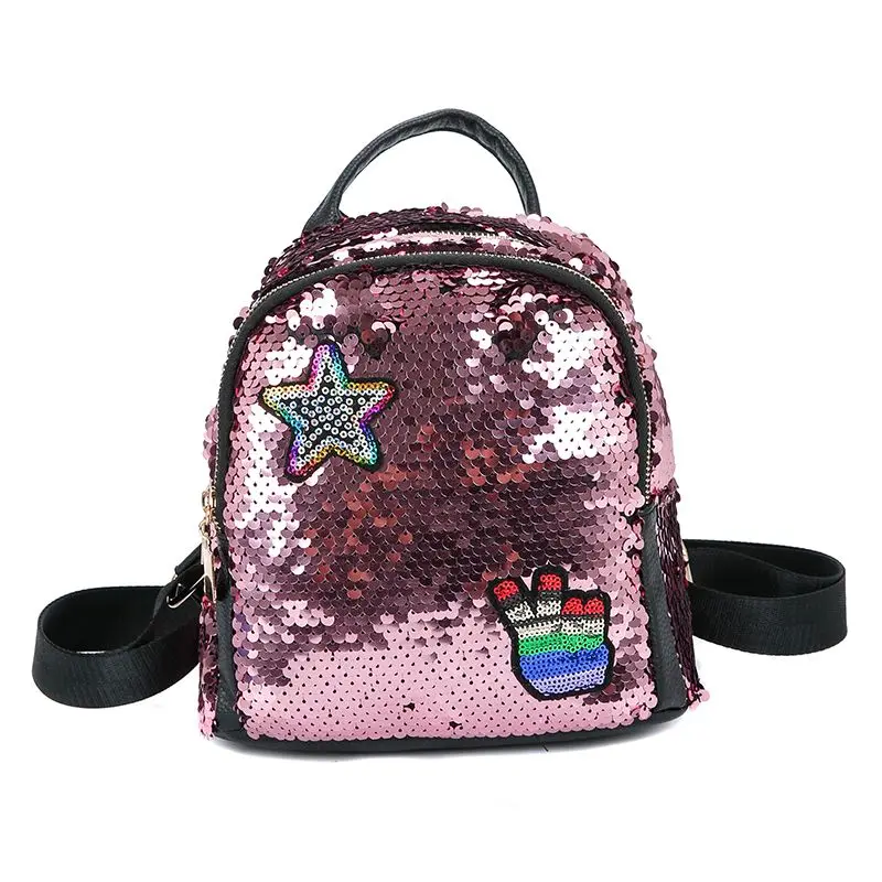 

Women Backpack School Bags For Girls Small Backpacks Female Travel Backpack Sequins School Backpacks