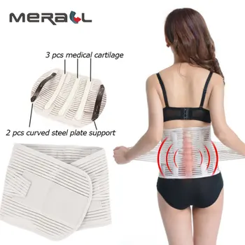 

Breathable Steel waist protect belt back spine Elastic Breathable Mesh Health Care With Steel Waist Support Back Support Brace