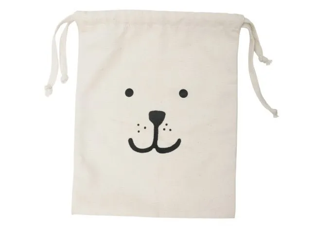 Сумки для хранения маленький рюкзак Медведь Уши медведь лицо Chivalrous Письмо Холст сумки для детей игрушки одежда сумка органайзер