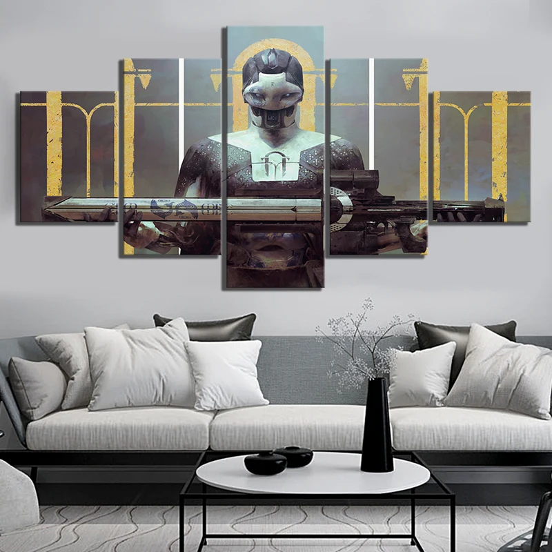 

5 Panels Destiny 2 Forsaken Game Poster Fantasy Art Canvas Paintings for Home Decor