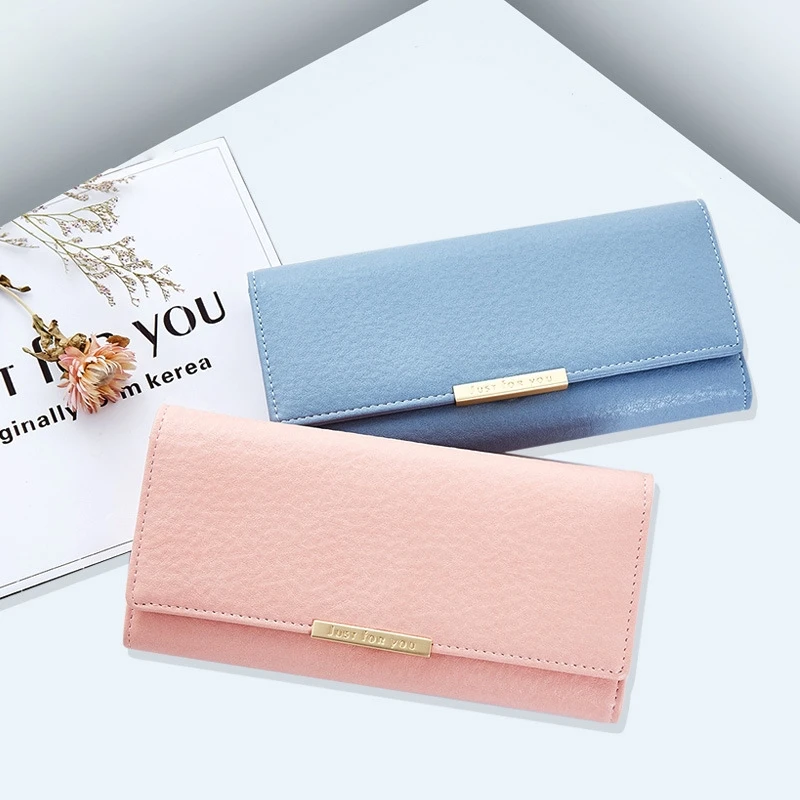 

Ladies Long Hand Wallet Fashion Day Simple Solid Color Multi-Card Large Capacity Handbag