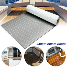 Самоклеющиеся 240 см x 90 см x 5 мм тик настил EVA пены морской пол искусственный серый белые линии EVA пены лодка настил лист аксессуары