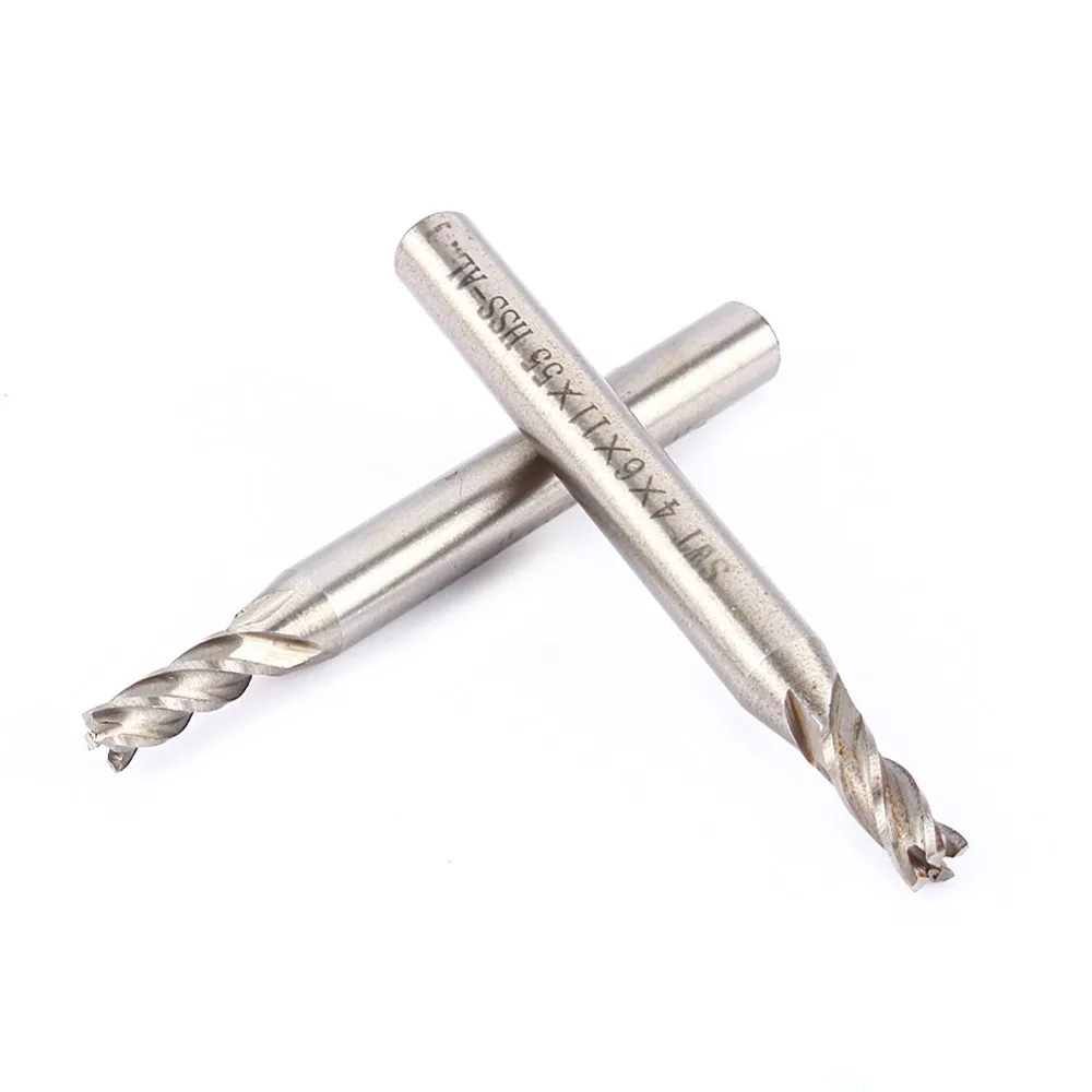 

HSS End Mill Cutter CNC Straight Shank 8mm 4 Flute Drill Bit Tools Accessory High Quality